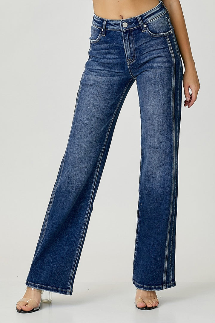 PRE-ORDER: RISEN Mid Rise Straight Jeans