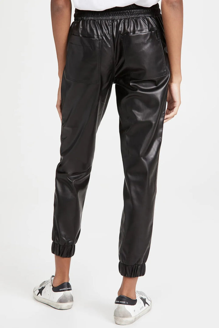 PRE-ORDER: Drawstring PU Leather Pants with Pockets