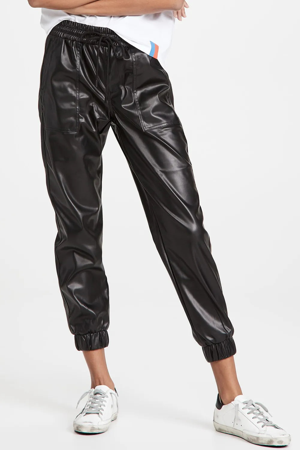 PRE-ORDER: Drawstring PU Leather Pants with Pockets