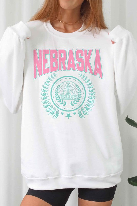 NEBRASKA STATE WREATH Graphic Sweatshirt