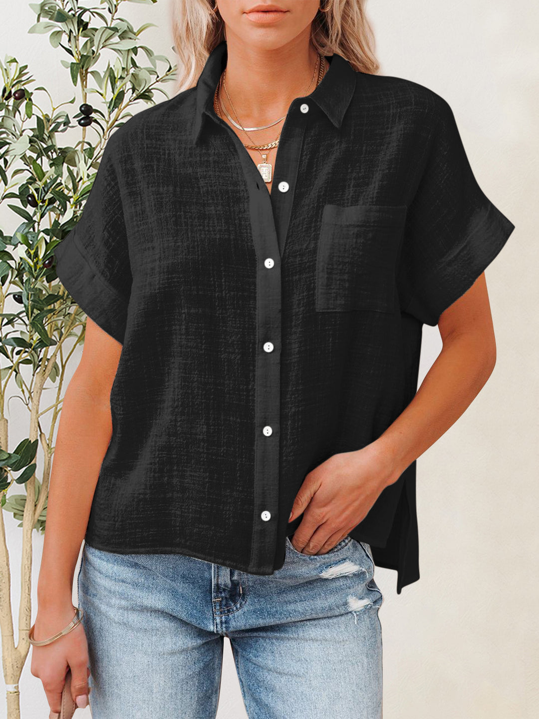 PRE-ORDER: Button Up Short Sleeve Shirt