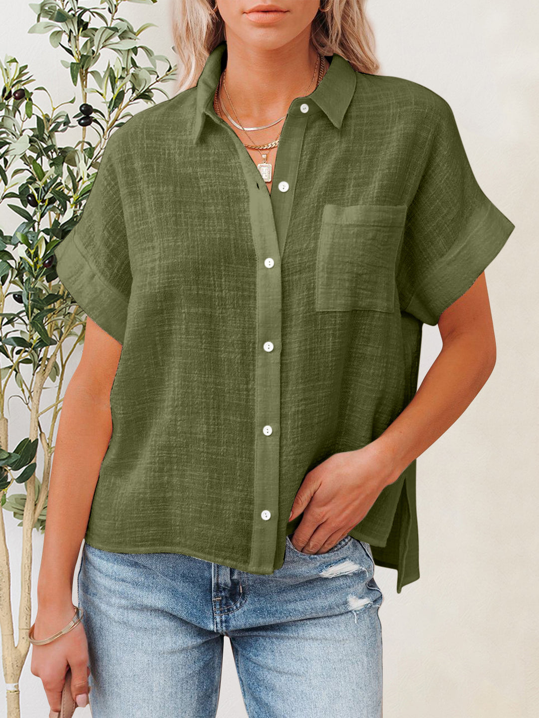 PRE-ORDER: Button Up Short Sleeve Shirt
