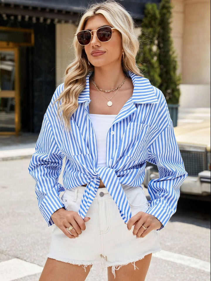 PRE-ORDER: Striped Button Up Long Sleeve Shirt