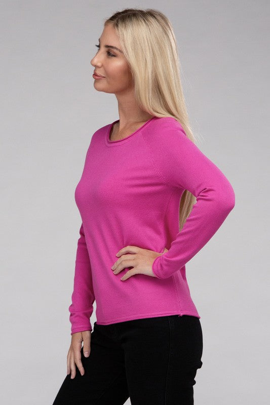 Viscose Round Neck Basic Sweater