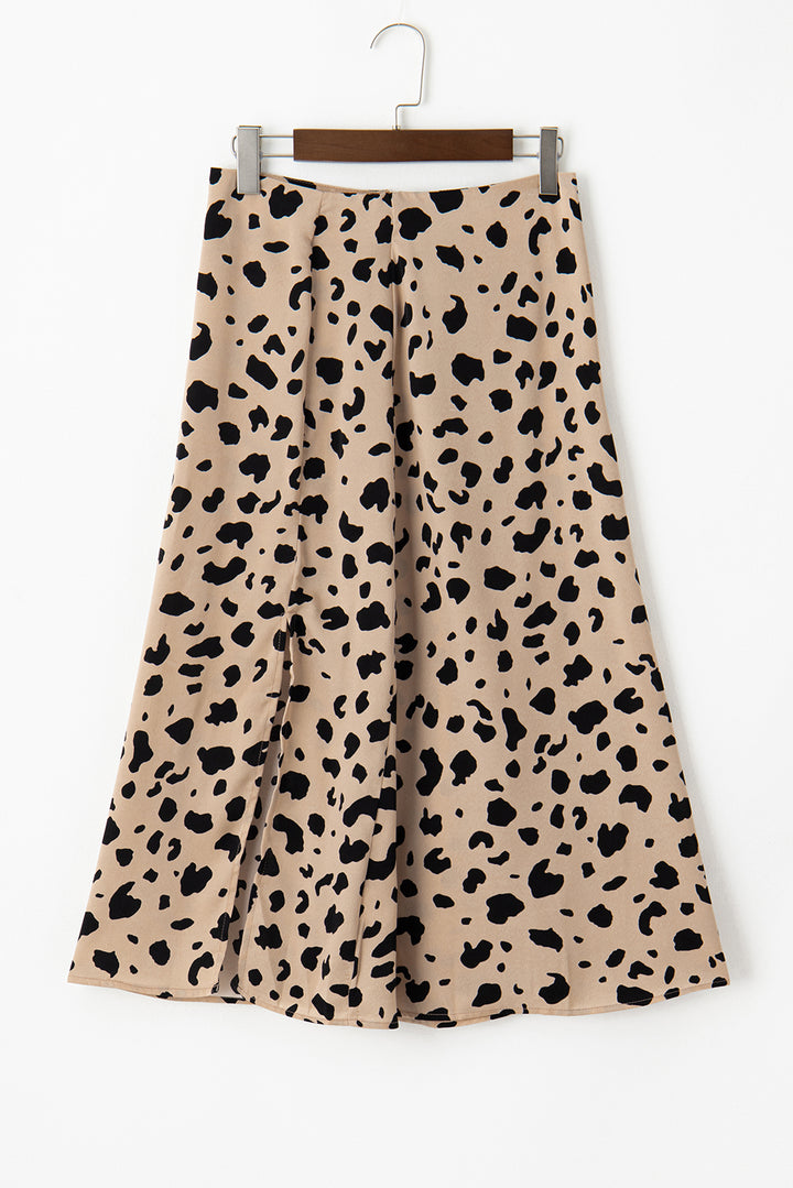 PRE-ORDER: Slit Printed Midi Skirt