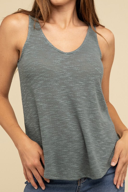 V Neck Sleeveless Cami Top