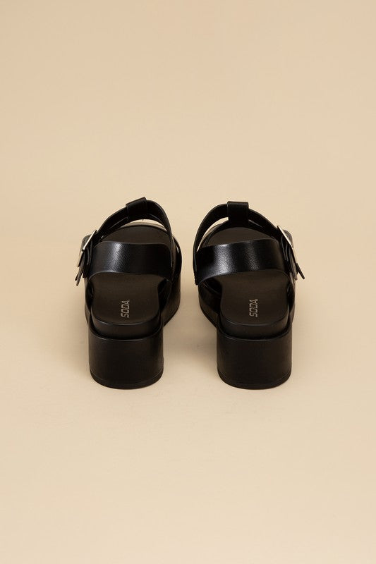 SABRINA STRAPPED CHUNKY SANDALS