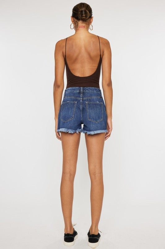 KanCan High Rise Mom Shorts