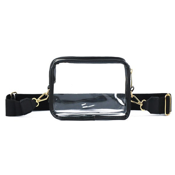 Clear Square Stadium Sling Bag Crossbody Strap