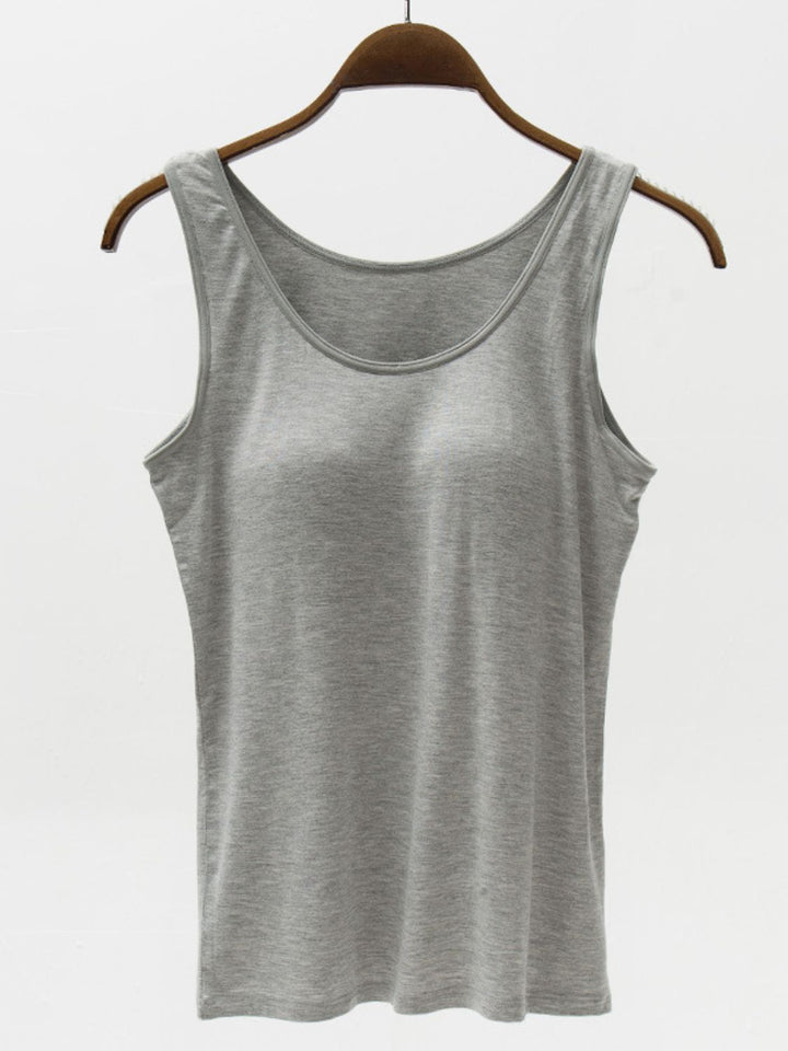 PRE-ORDER: Full Size Wide Strap Modal Tank with Bra