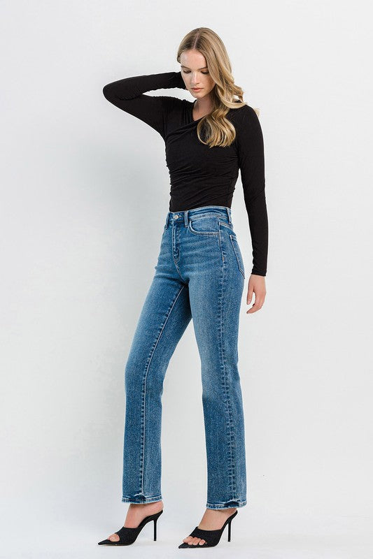 High Rise Straight Jeans