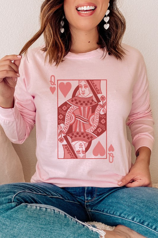 Queen of Hearts Valentine's Day Long Sleeve Shirt