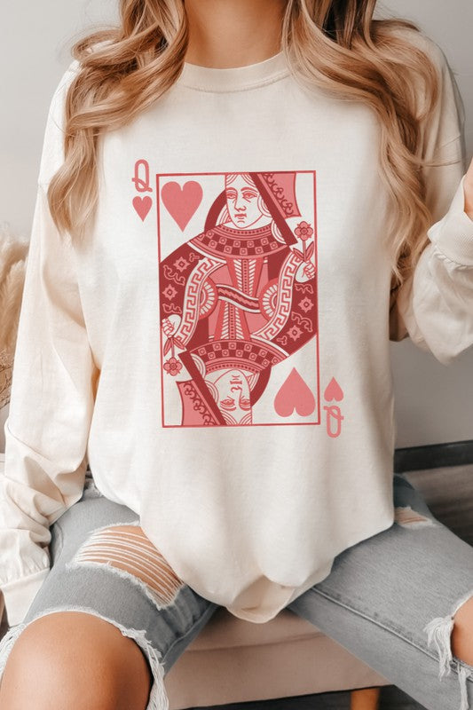 Queen of Hearts Valentine's Day Long Sleeve Shirt