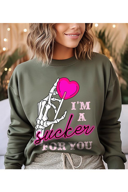 I'M A SUCKER FOR YOU UNISEX FLEECE SWEATSHIRT