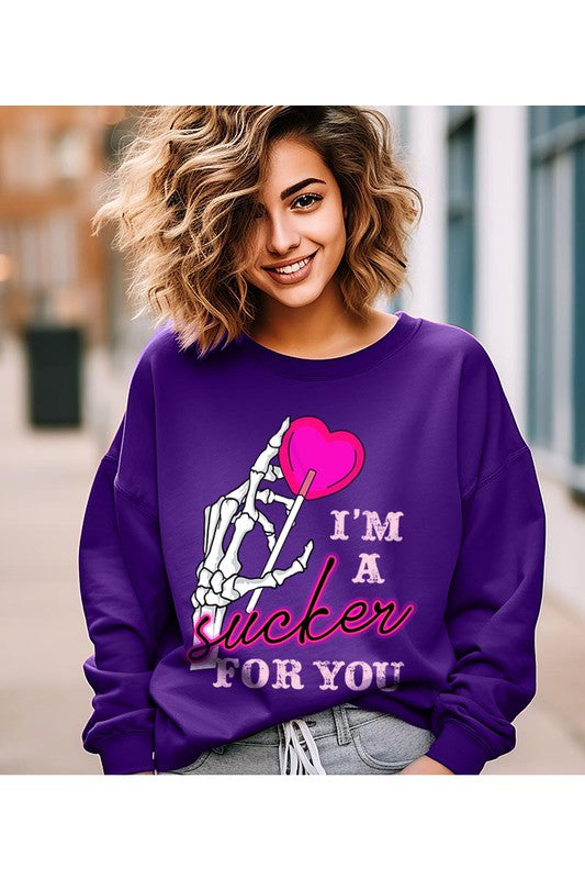 I'M A SUCKER FOR YOU UNISEX FLEECE SWEATSHIRT