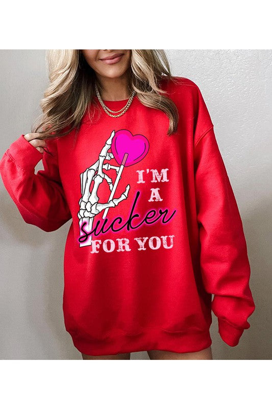 I'M A SUCKER FOR YOU UNISEX FLEECE SWEATSHIRT