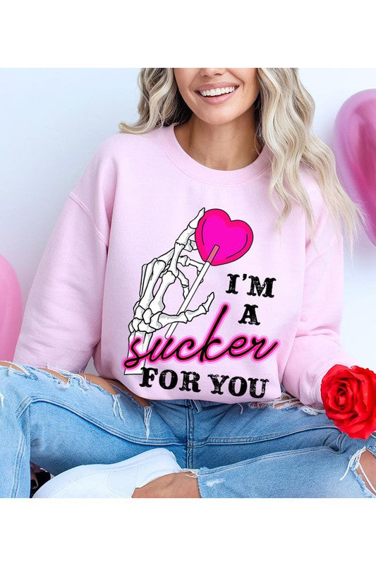 I'M A SUCKER FOR YOU UNISEX FLEECE SWEATSHIRT