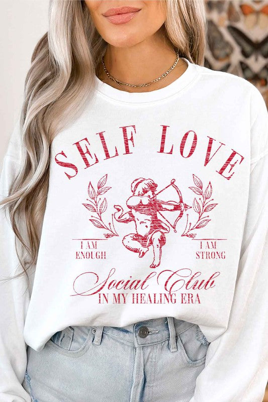 SELF LOVE VALENTINES GRAPHIC SWEATSHIRT