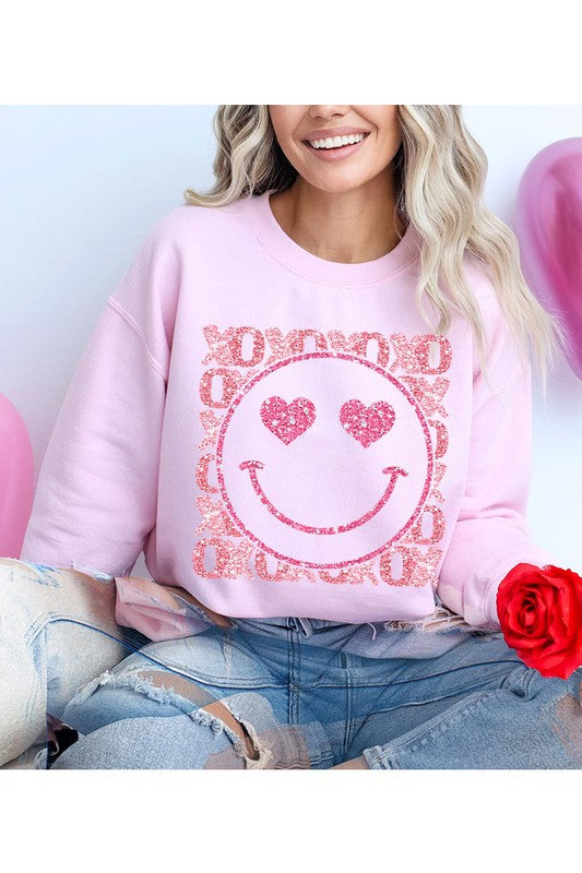 XO SMILEY UNISEX FLEECE SWEATSHIRT