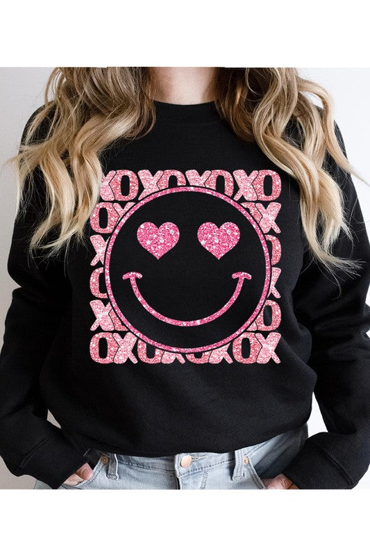 XO SMILEY UNISEX FLEECE SWEATSHIRT