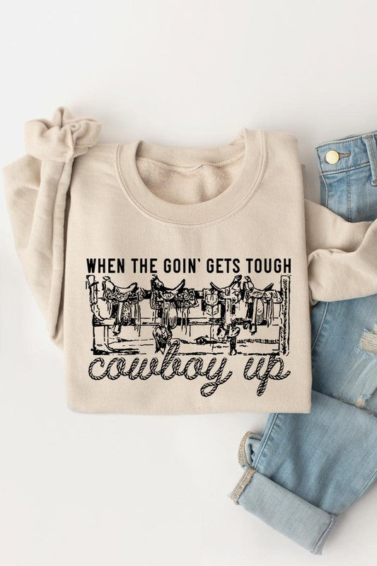 Cowboys Western Saddle Graphic Fleece Sweatshirts