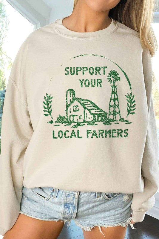 SUPPORT YOUR LOCAL FARMERS OVERSIZED SWEATSHIRT