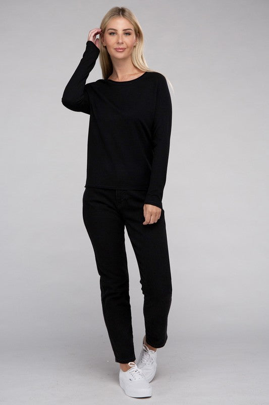 Viscose Round Neck Basic Sweater