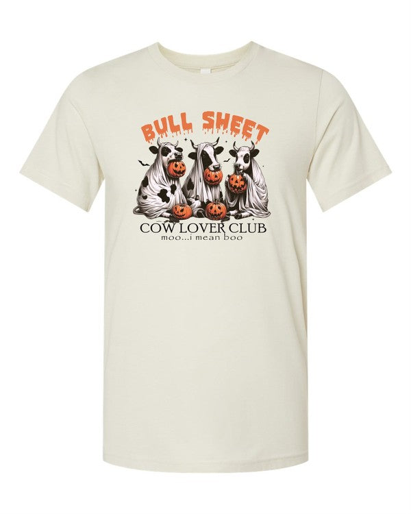 Bull Sheet Cow Lover Club Graphic Tee, T Shirt