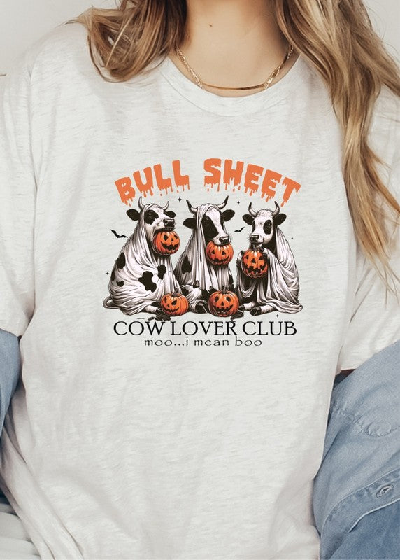 Bull Sheet Cow Lover Club Graphic Tee, T Shirt