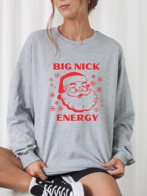 Big Nick Energy Red Ink Cozy Crew Sweatshirt