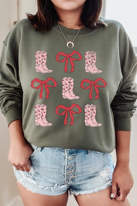 Croquette Cowgirl Valentine Graphic Sweatshirt