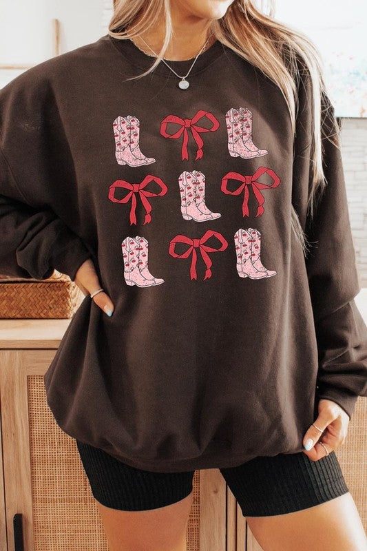 Croquette Cowgirl Valentine Graphic Sweatshirt