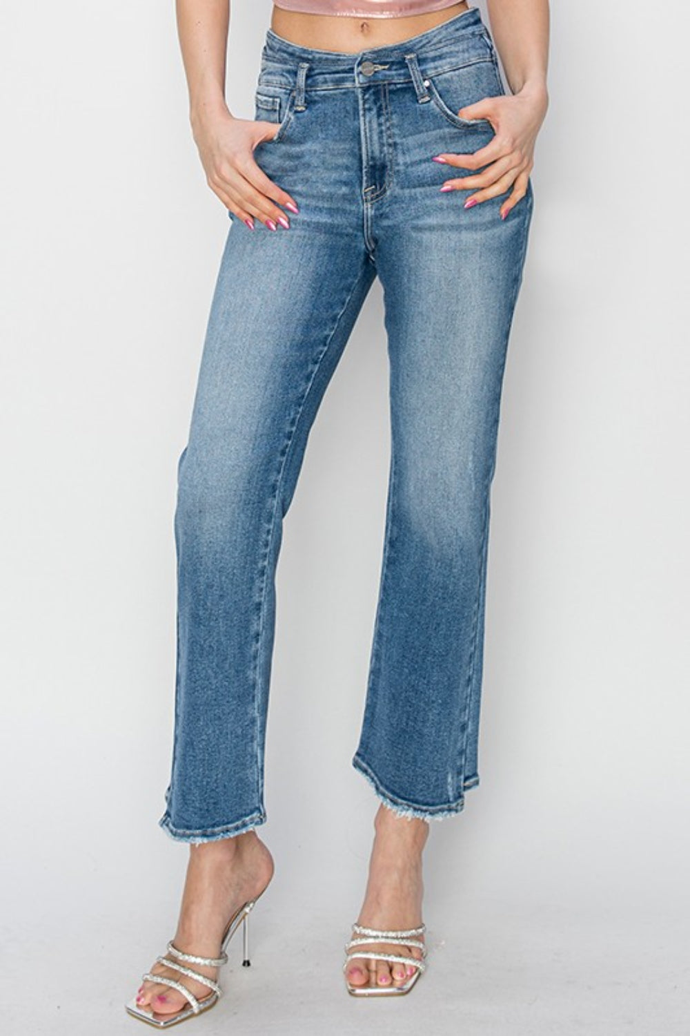 PRE-ORDER: RISEN High Rise Slim Straight Jeans