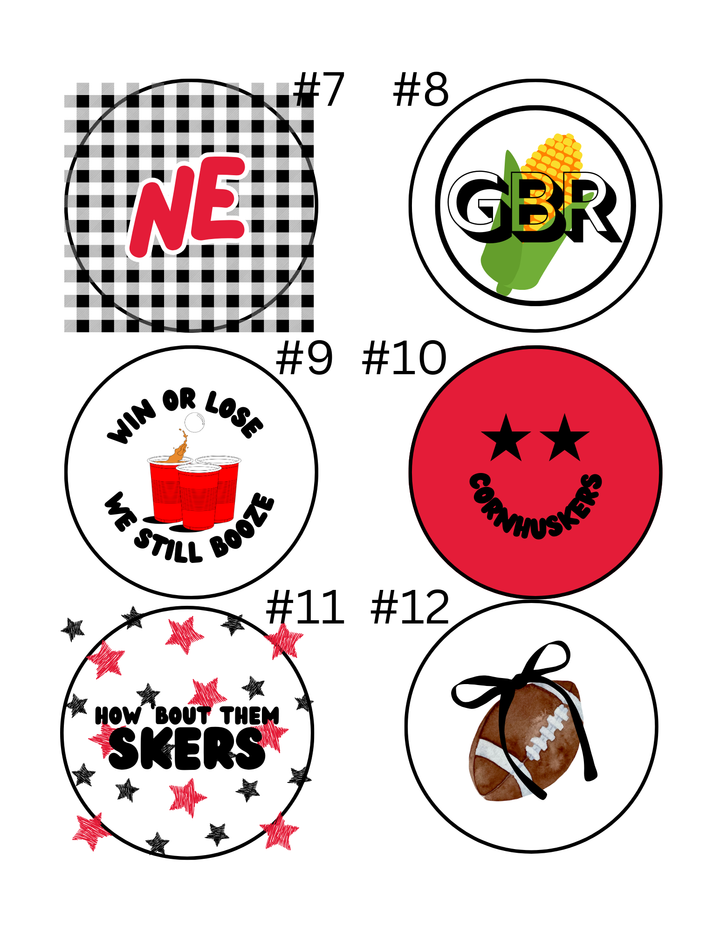 Husker Custom Buttons