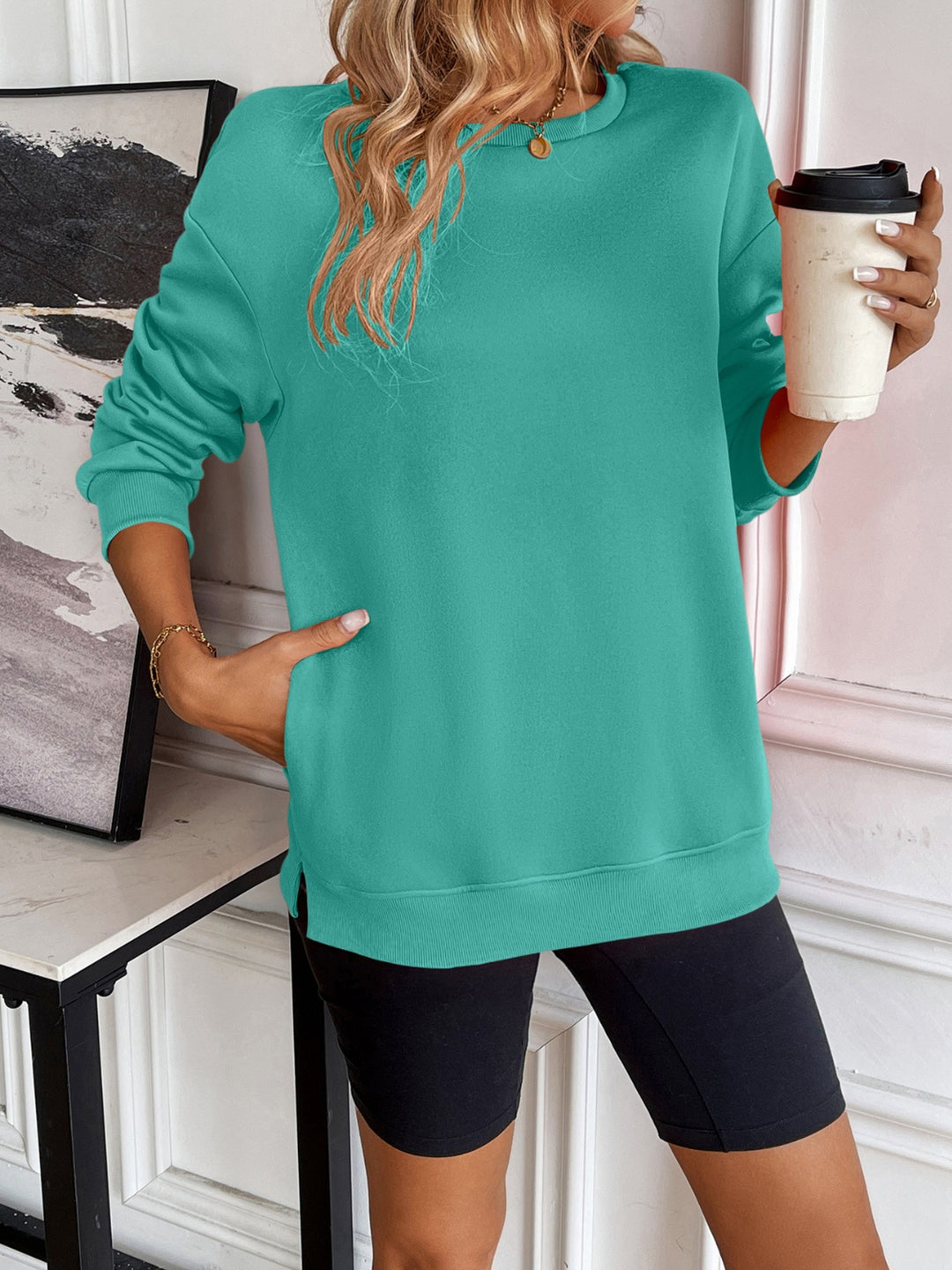 PRE-ORDER: Ivy Lane Round Neck Long Sleeve Sweatshirt