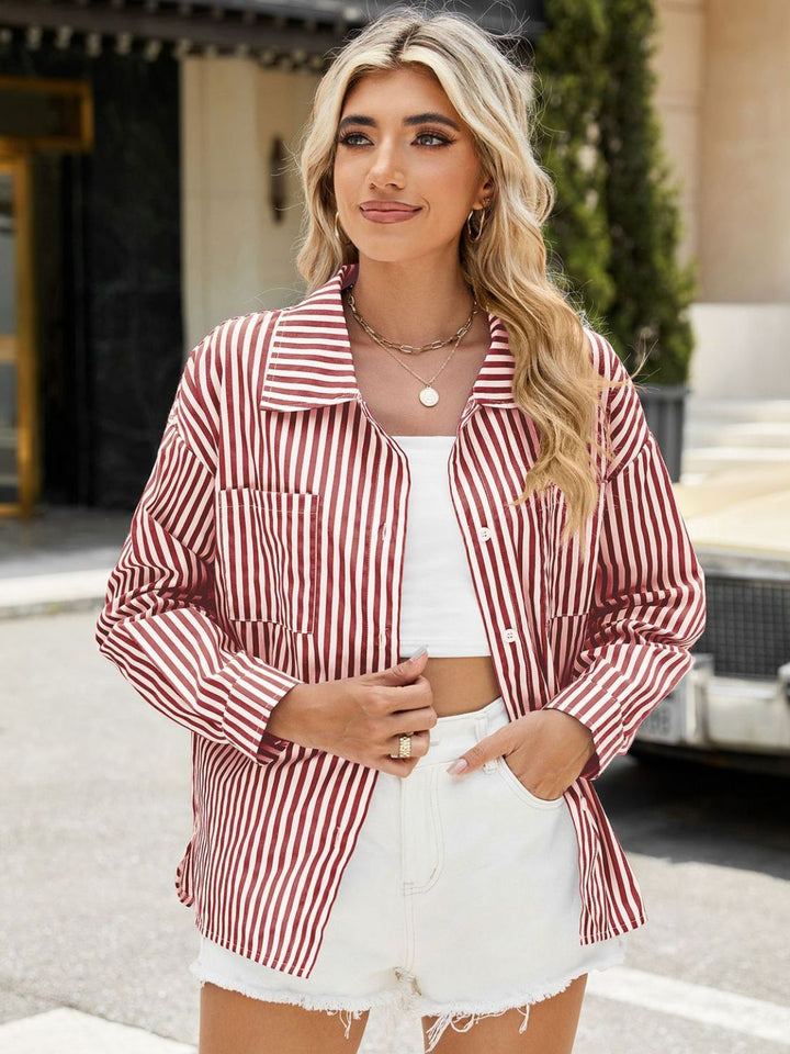 PRE-ORDER: Striped Button Up Long Sleeve Shirt