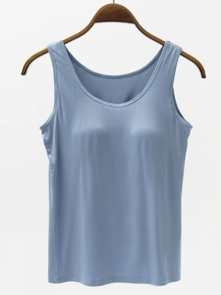 PRE-ORDER: Full Size Wide Strap Modal Tank with Bra