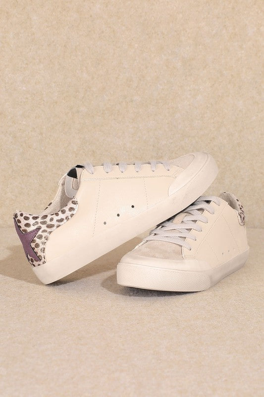 Casual Leopard Star Sneakers