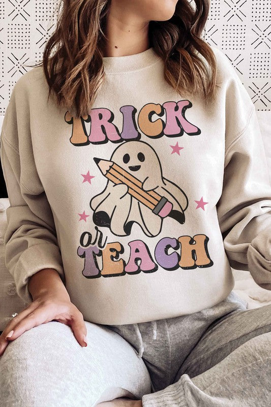 TRICK OR TEACH Graphic Sweatshirt