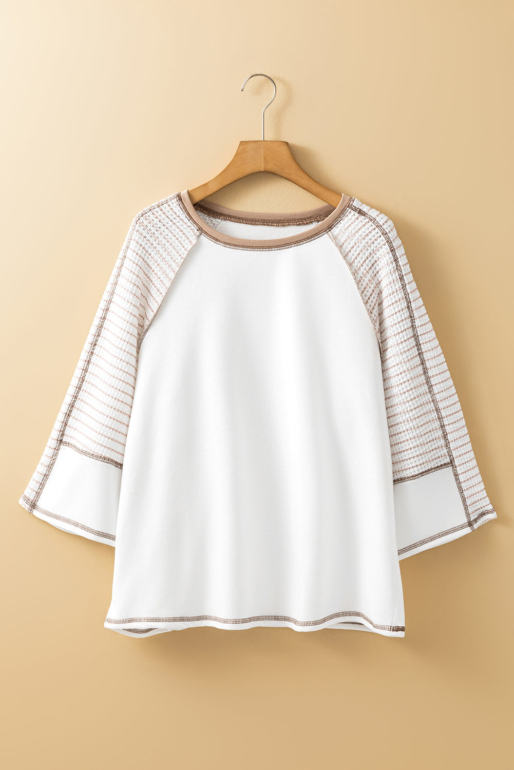 PRE-ORDER: Striped Round Neck Raglan Sleeve Top