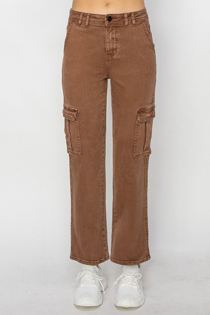 PRE-ORDER: Risen Full Size High Rise Cargo Jeans