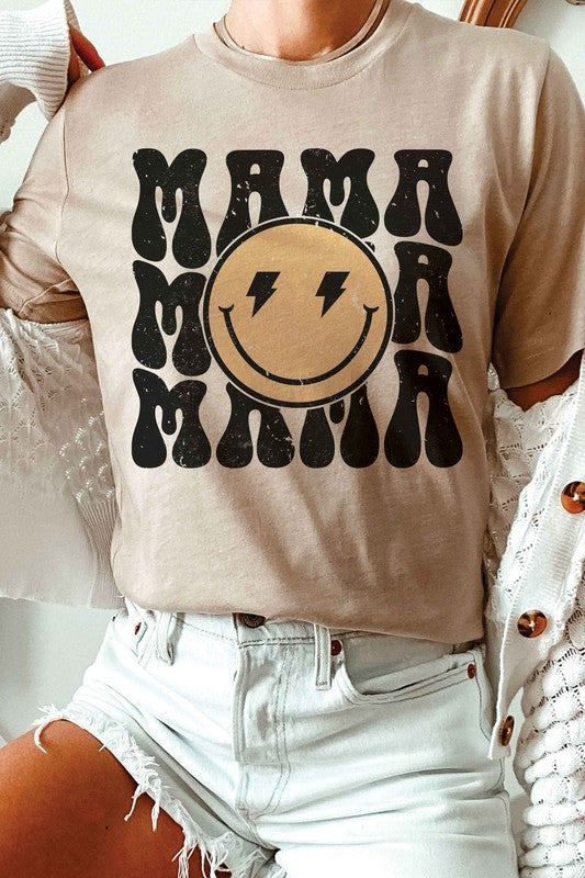 HAPPY FACE MAMA REPEAT Graphic T-Shirt