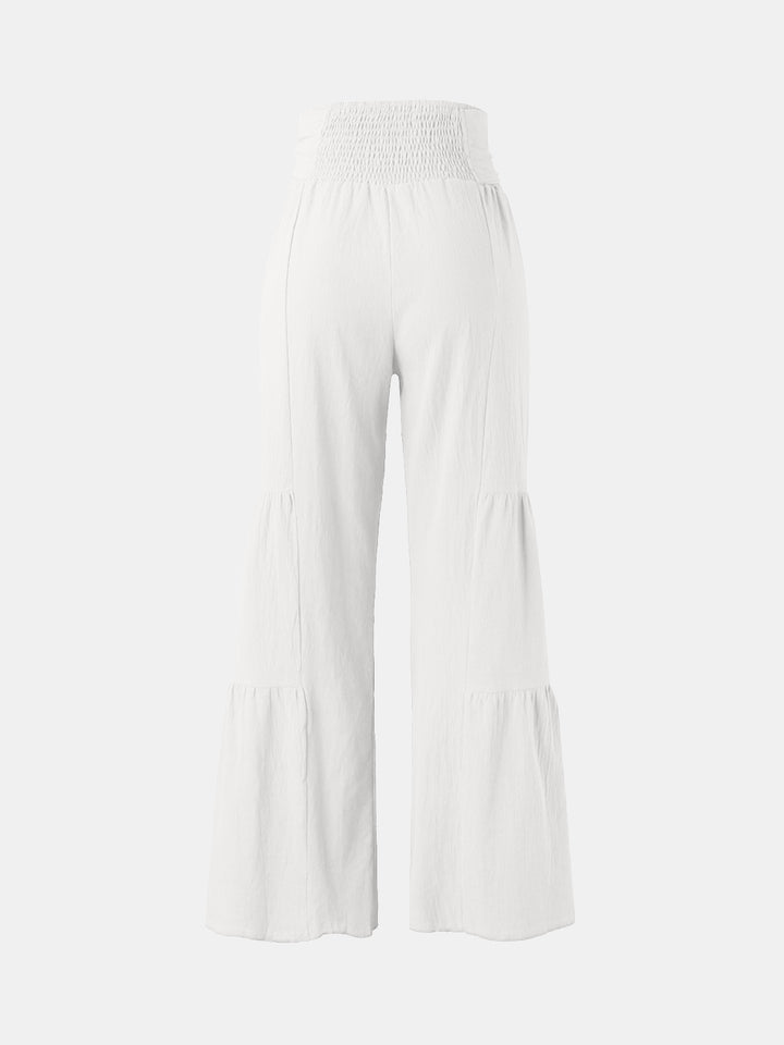 PRE-ORDER: Tied Ruched Wide Leg Pants