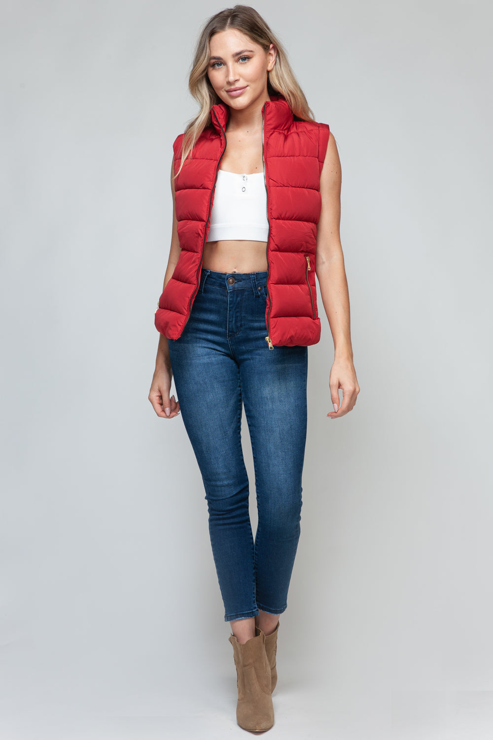 PRE-ORDER: Snobbish Zip Up Turtleneck Vest with Pockets