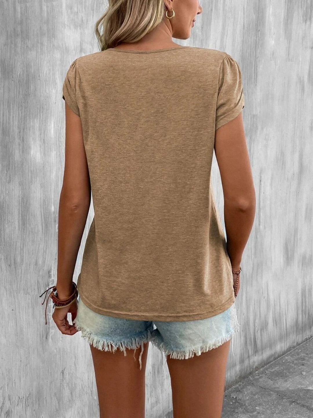 PRE-ORDER: Asymmetrical Petal Sleeve T-Shirt