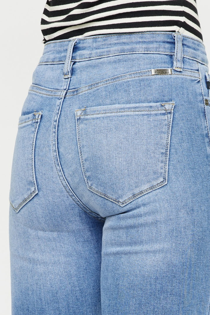 PRE-ORDER: Kancan Distressed Cat's Whiskers Button Fly Jeans