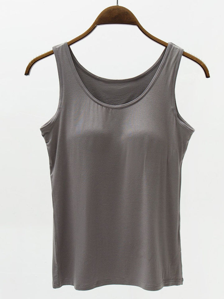 PRE-ORDER: Full Size Wide Strap Modal Tank with Bra