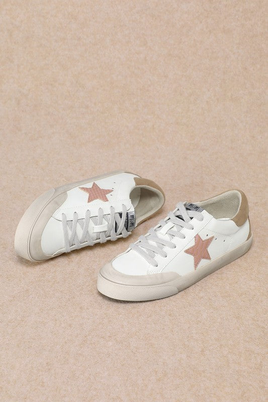 Leather Star Low Top Sneakers