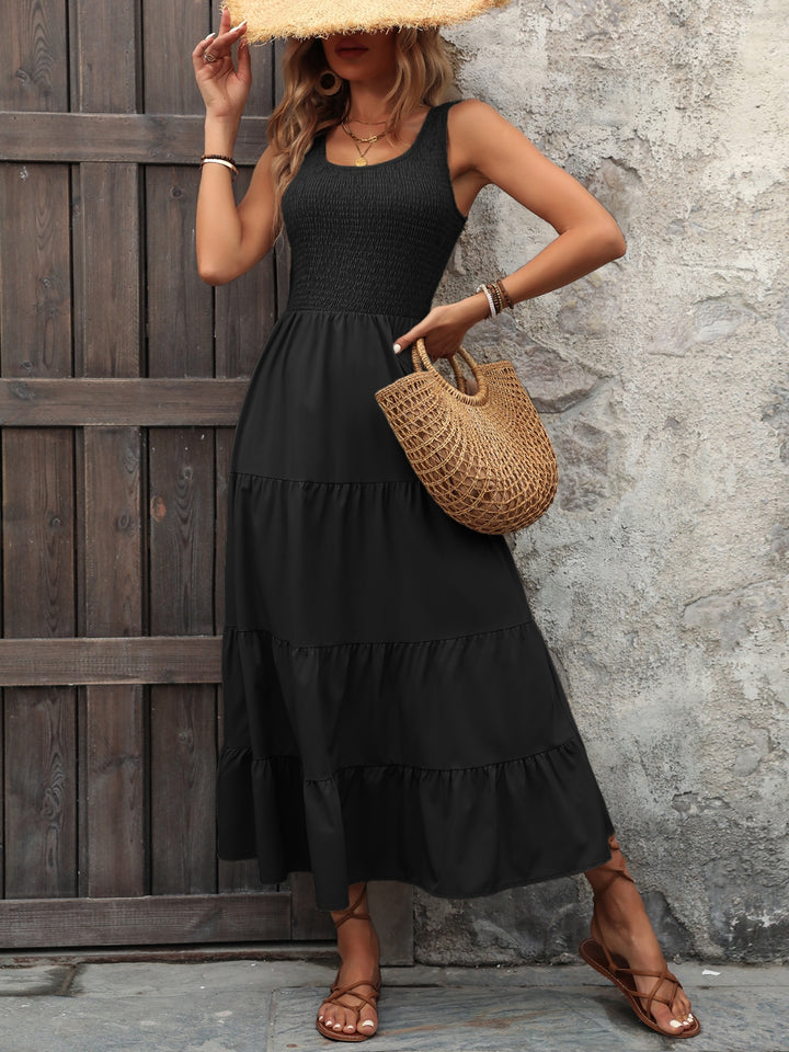 PRE-ORDER: Ivy Lane Smocked Scoop Neck Sleeveless Tank Dress