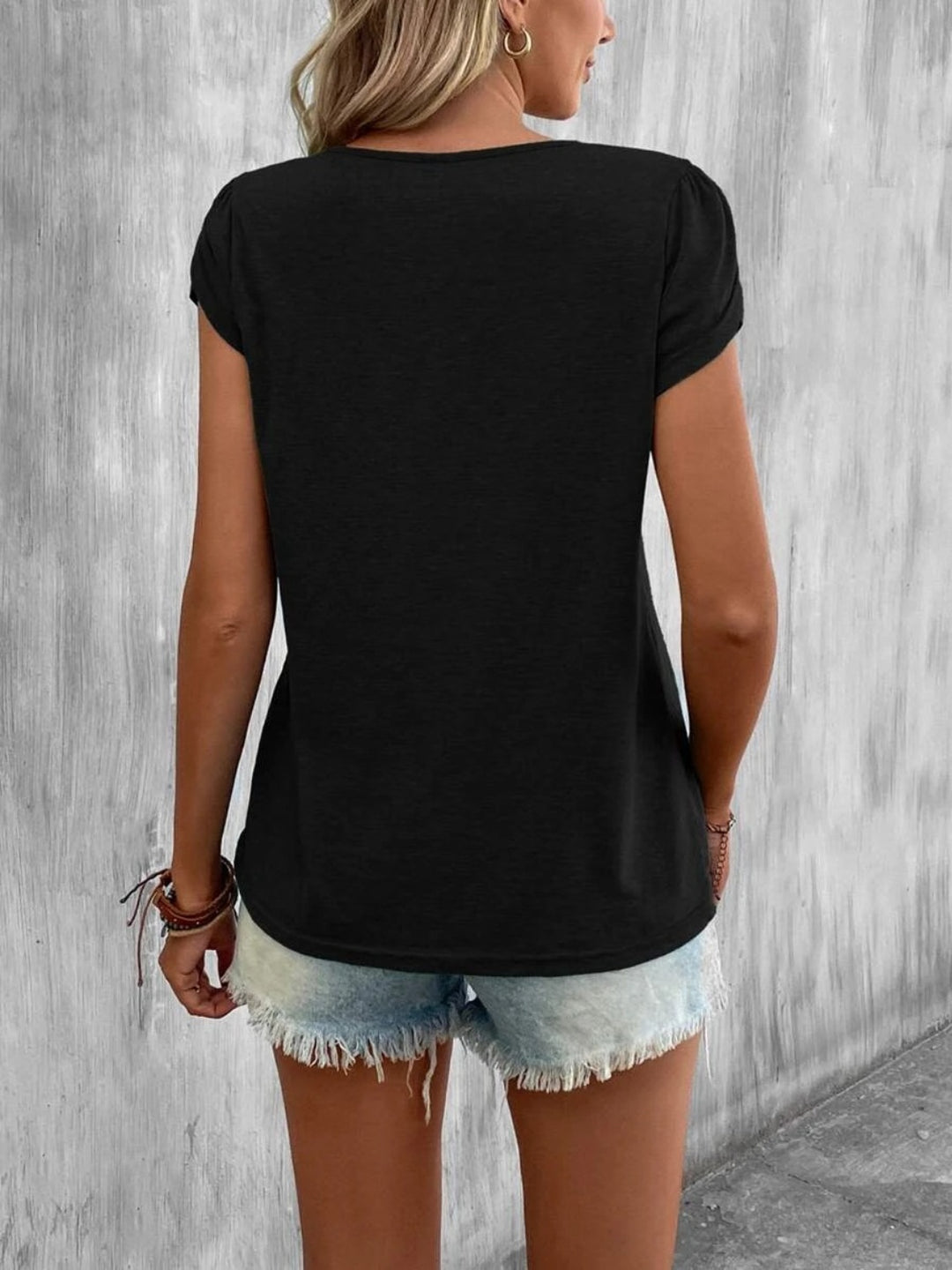 PRE-ORDER: Asymmetrical Petal Sleeve T-Shirt